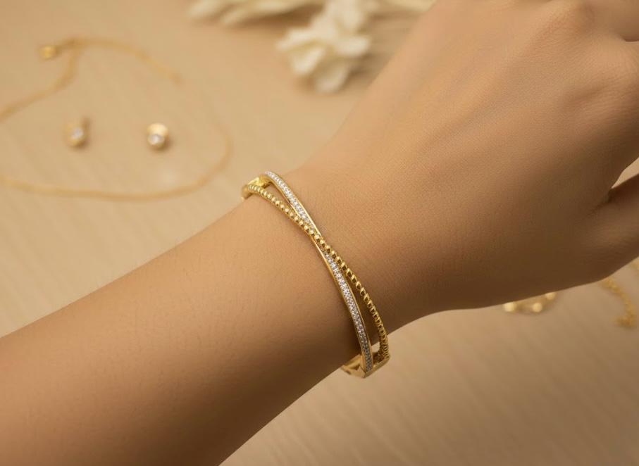 Double Band Bracelet/Thin wrist Bangle