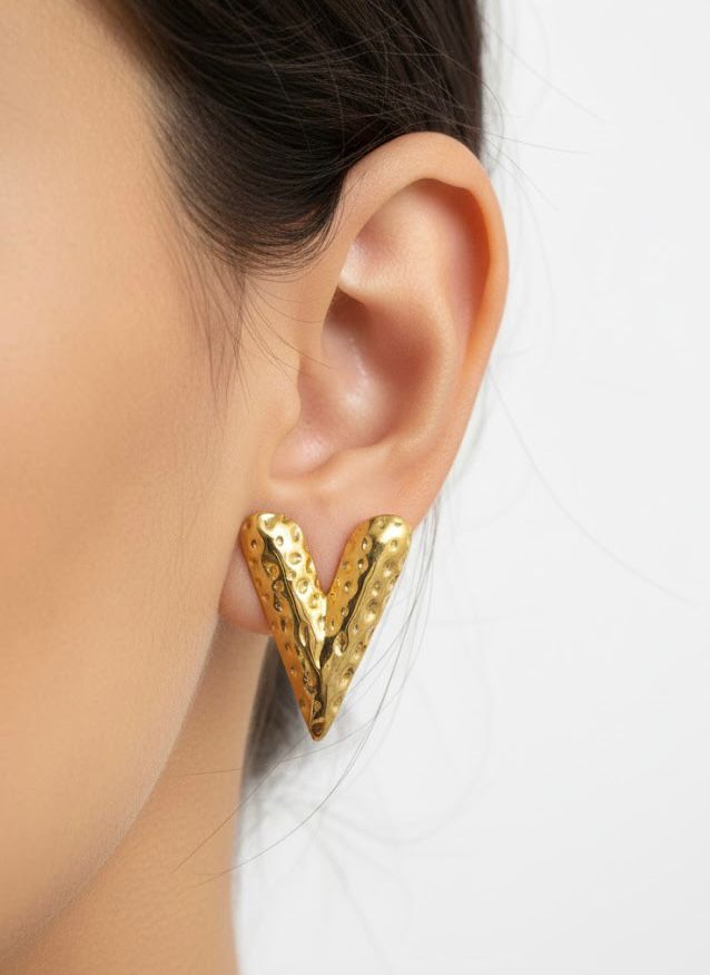 Golden Heart Earrings