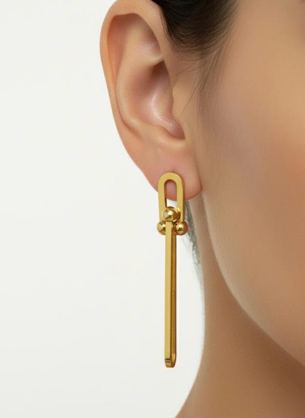 Bar Link Earrings