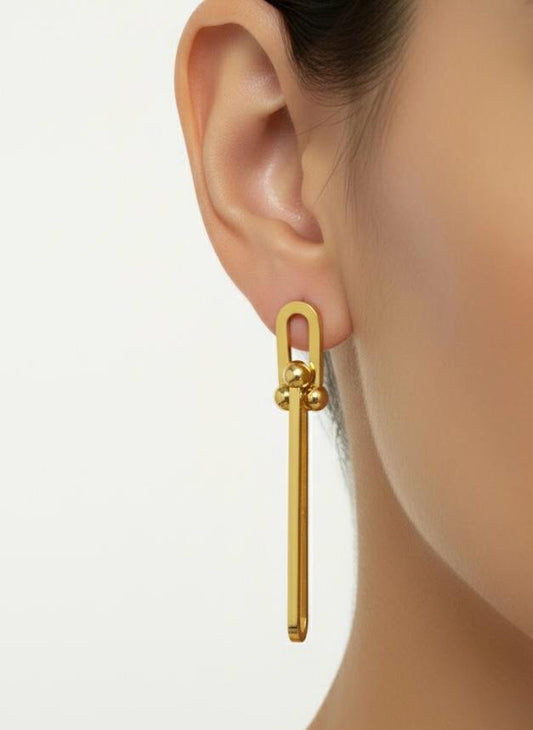 Bar Link Earrings