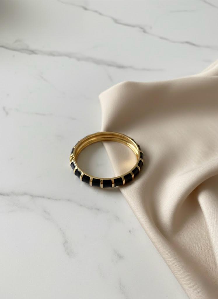 Black Enamel Bangle