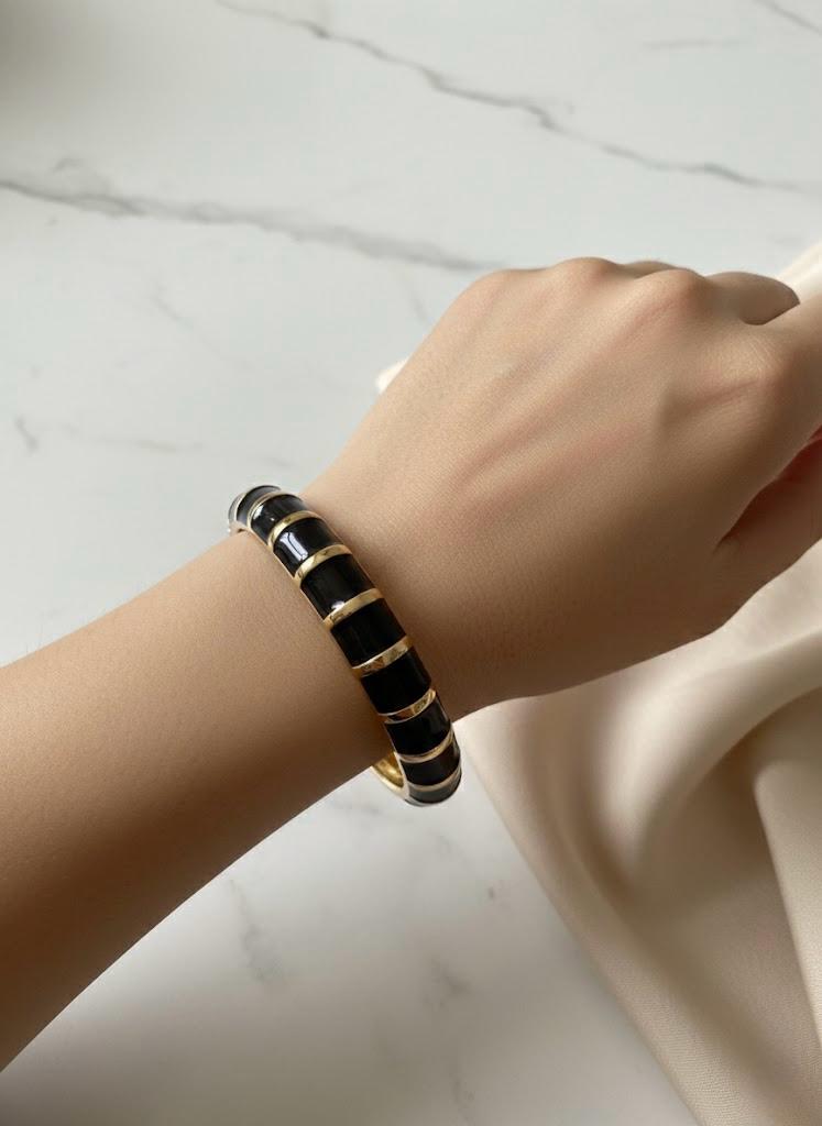 Black Enamel Bangle