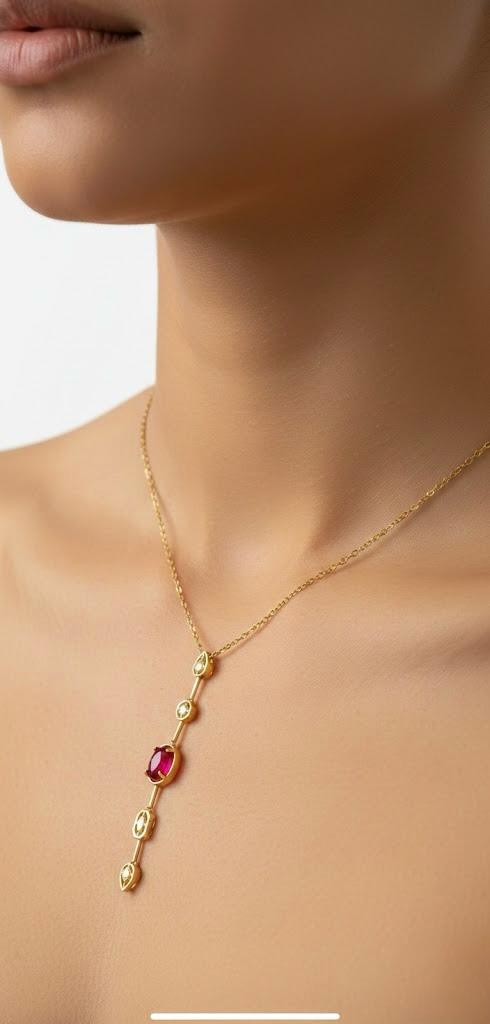 Crimson Drop Necklace