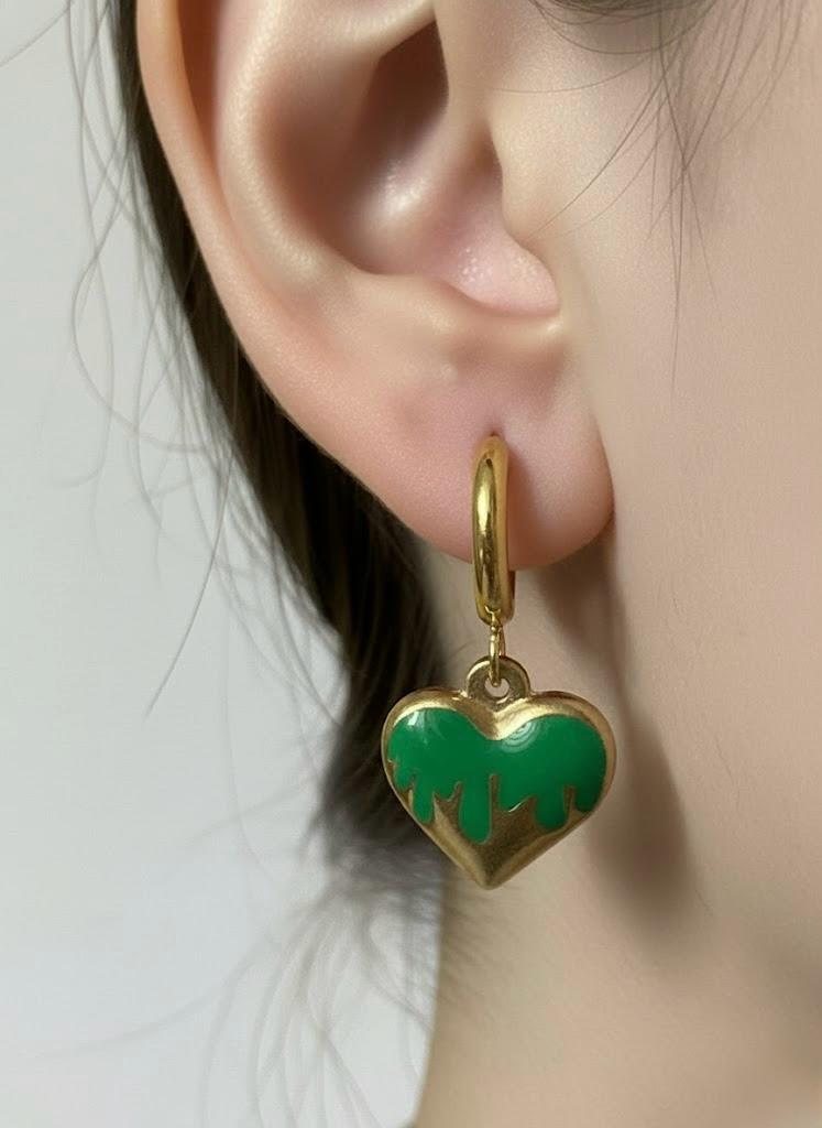 Drip Heart Earrings