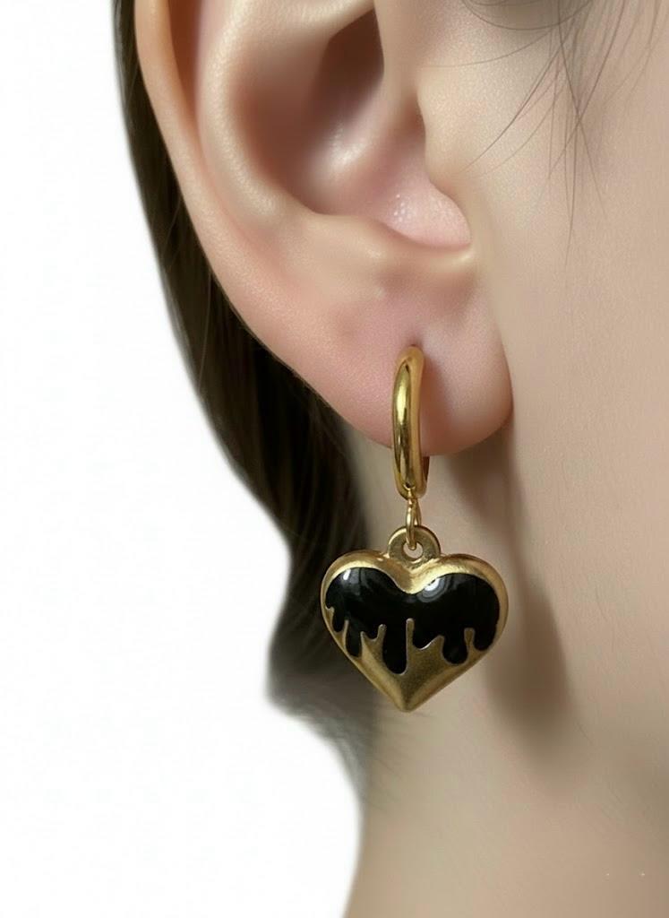 Drip Heart Earrings