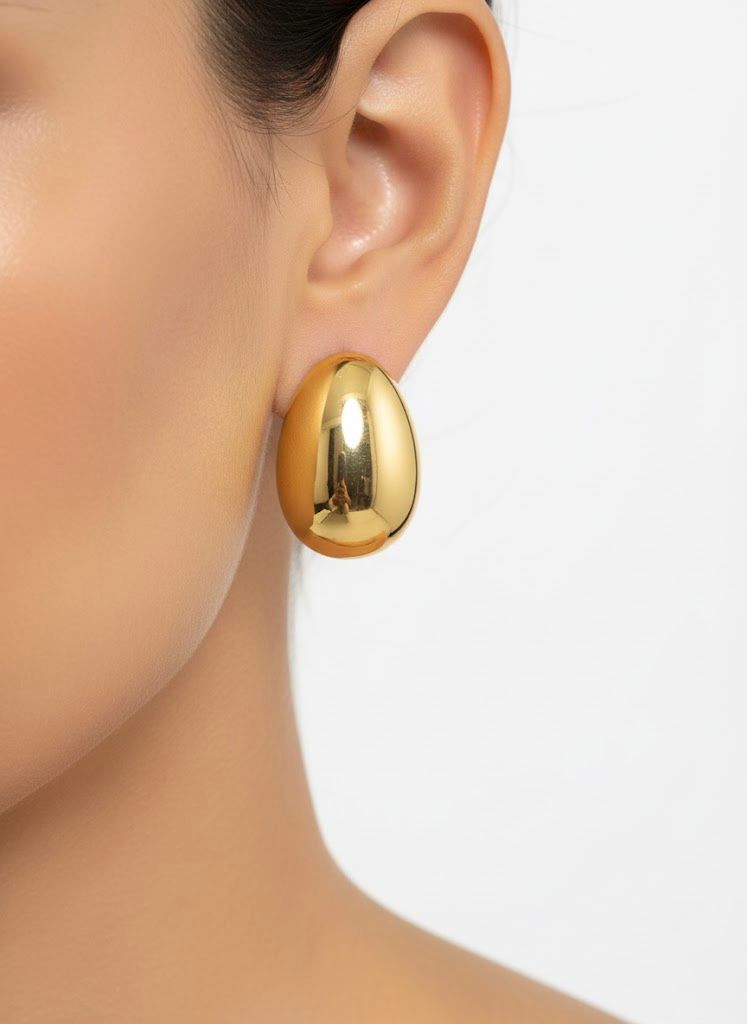 Gold Dome Earrings