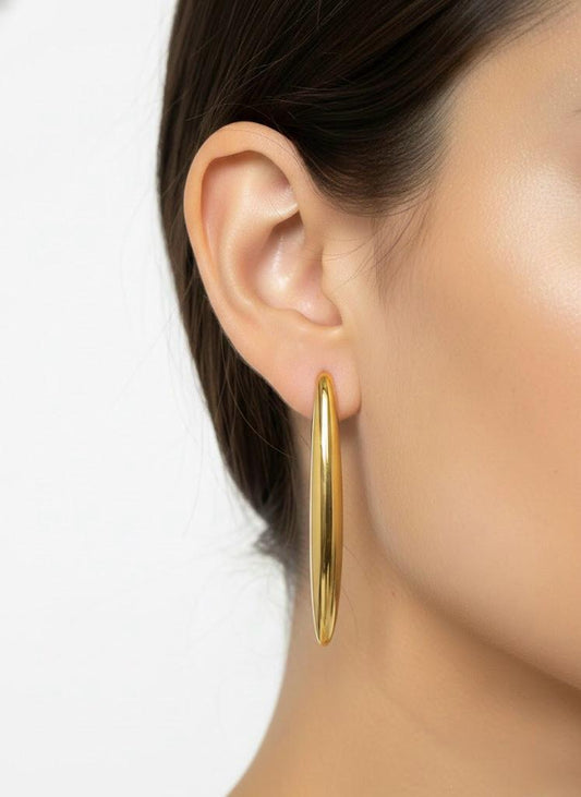 Long Oval Earrings