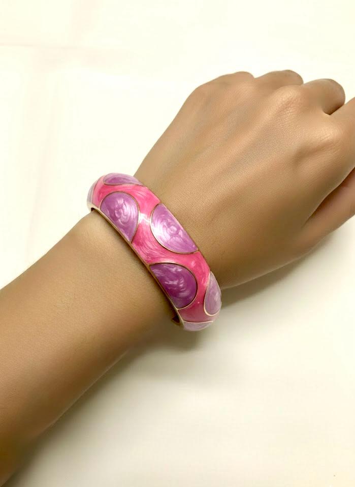 Pink Enamel Bangle
