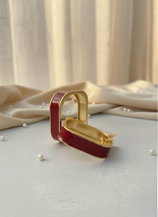 Maroon Enamel Bangle