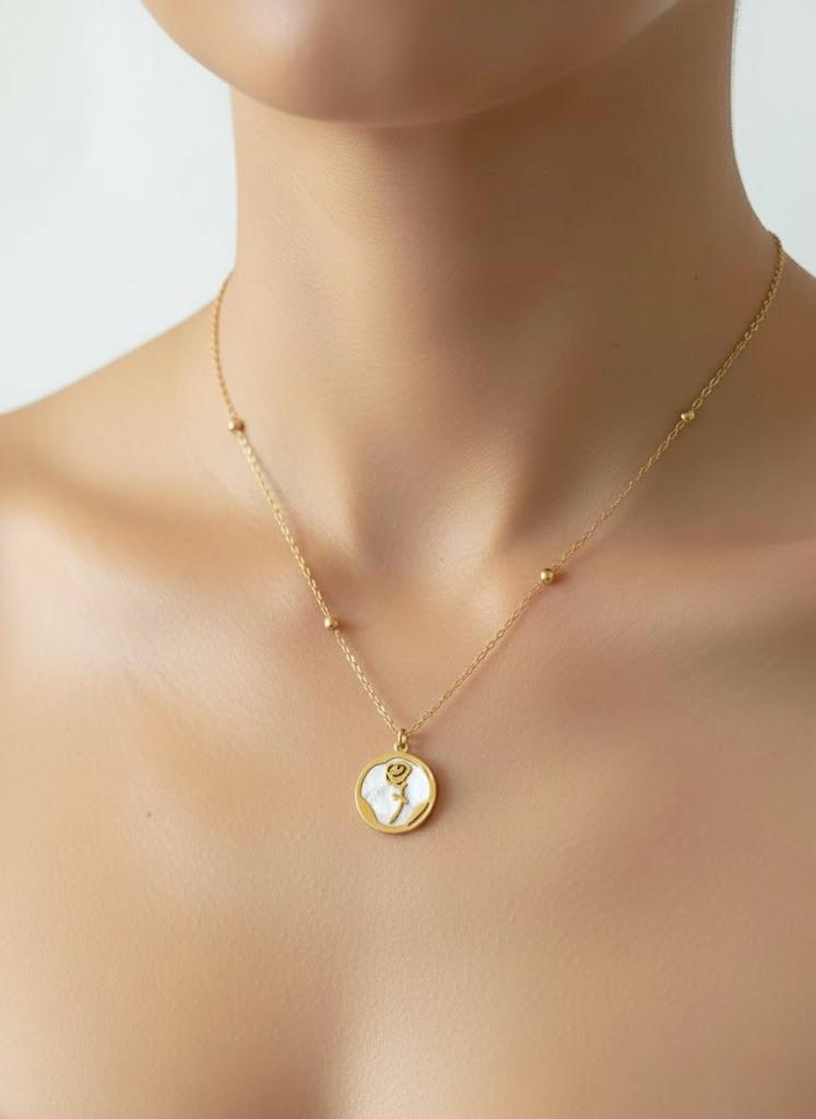 Golden Rose Necklace