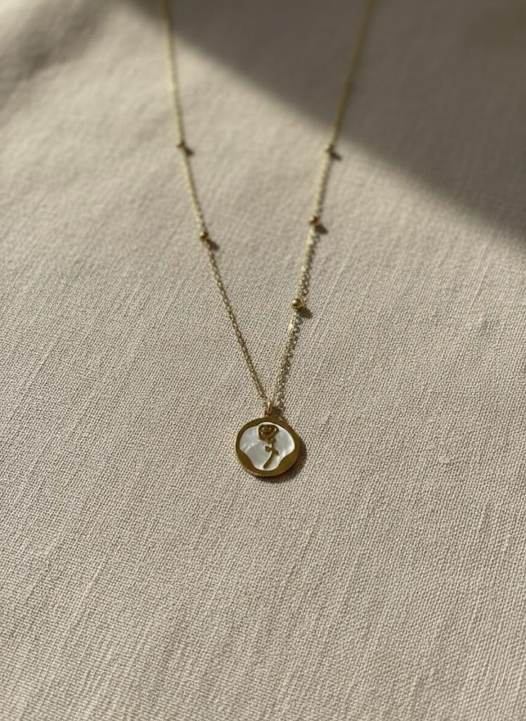 Golden Rose Necklace