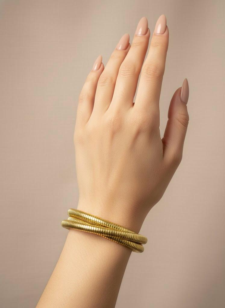 Stacked Gold Bangles