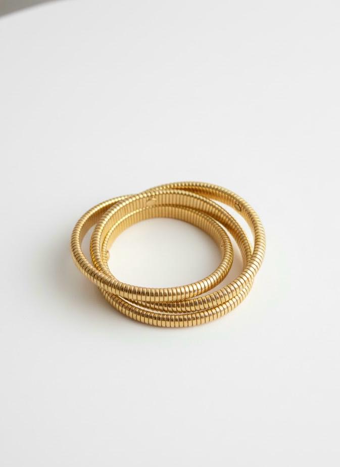 Stacked Gold Bangles