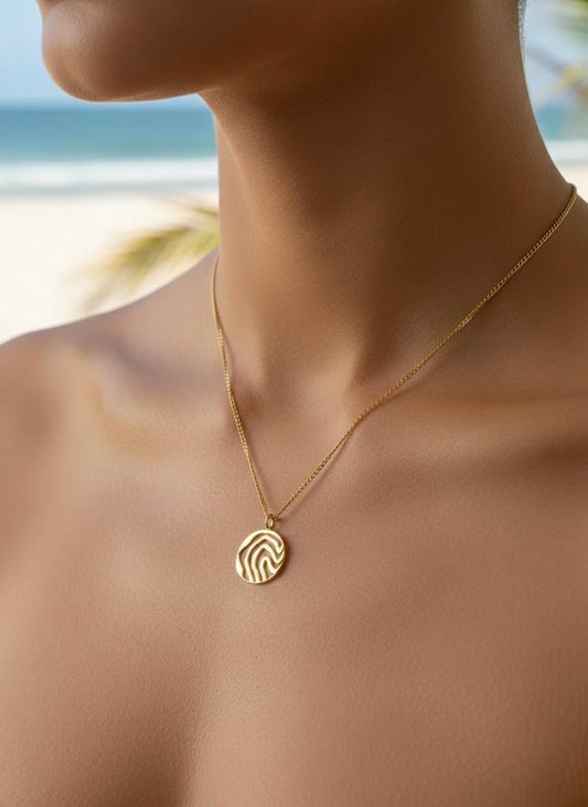 Swirl Coin Necklace