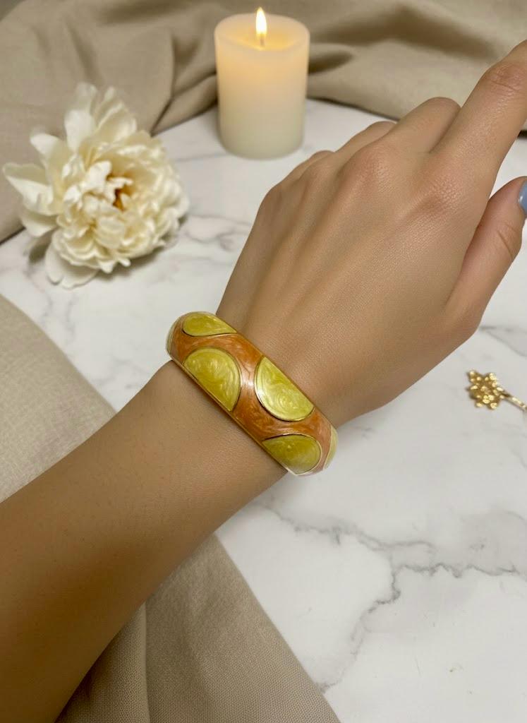 Yellow Enamel Bangle