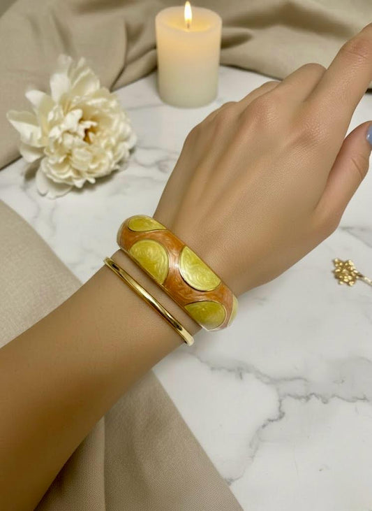 Yellow Enamel Bangle